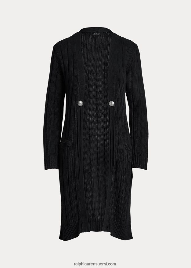 Ralph Lauren naiset resori puuvilla-pellavatakki 0Z24ZR9521 musta