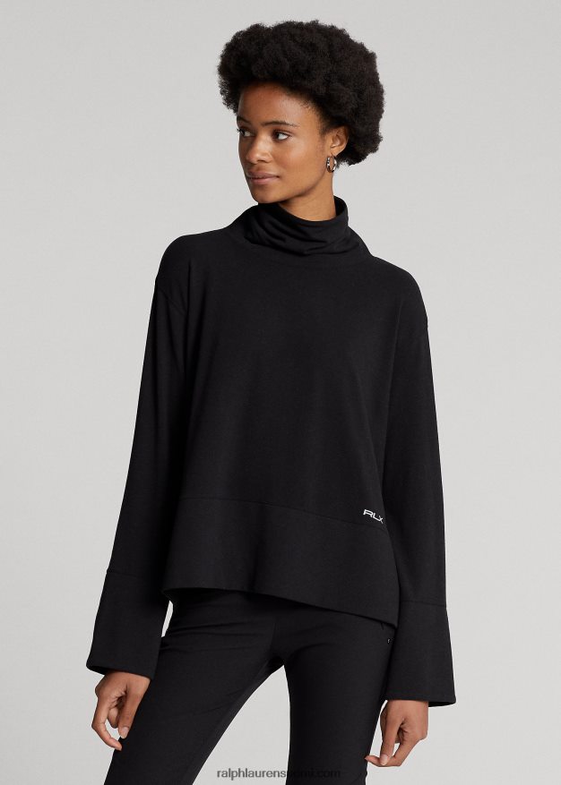 Ralph Lauren naiset suorituskykyinen puuvillasekoitettu villapaita 0Z24ZR3567 musta