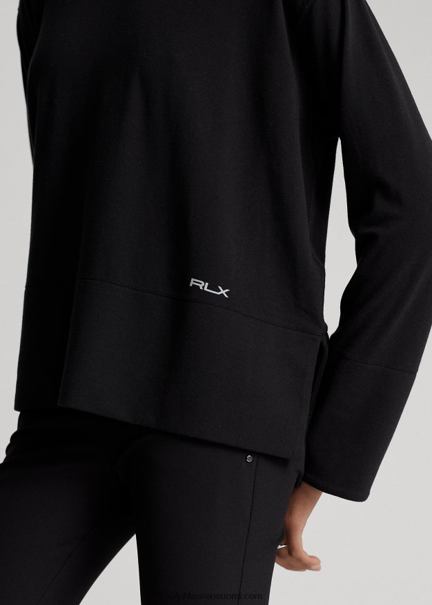 Ralph Lauren naiset suorituskykyinen puuvillasekoitettu villapaita 0Z24ZR3567 musta