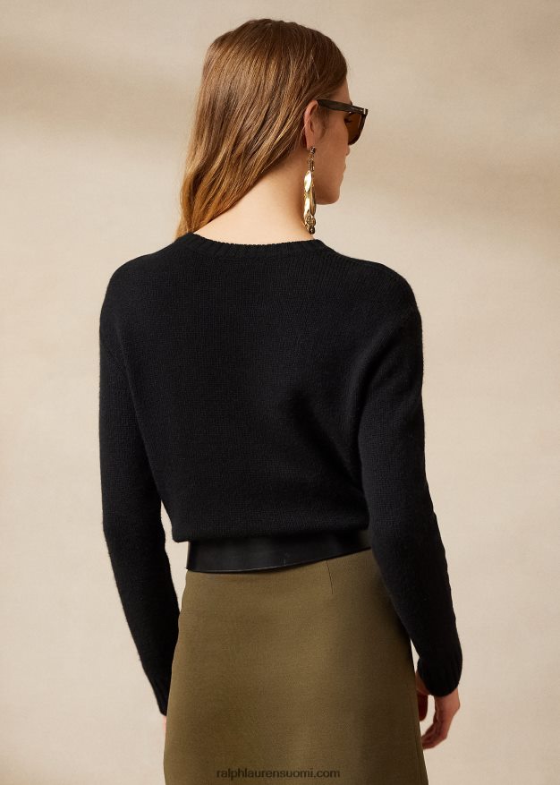 Ralph Lauren naiset utility polo bear kashmir villapaita 0Z24ZR9297 musta