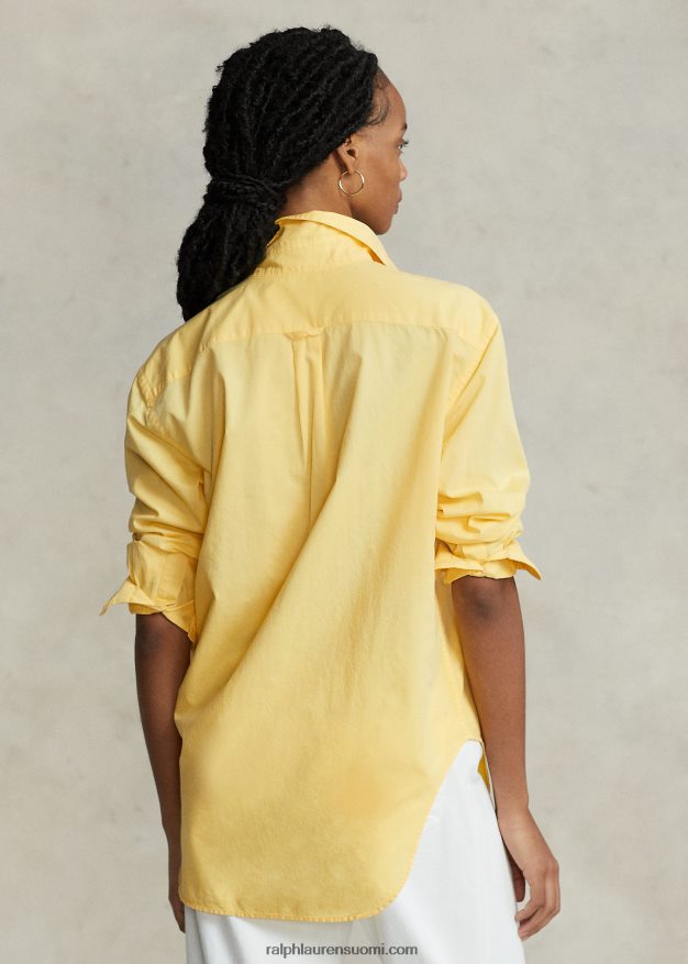 Ralph Lauren naiset Ylisuuri puuvillatwill-paita 0Z24ZR3154 hiekka