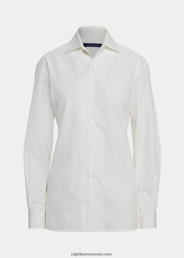 Ralph Lauren naiset capri puuvillainen paita 0Z24ZR3436 valkoinen