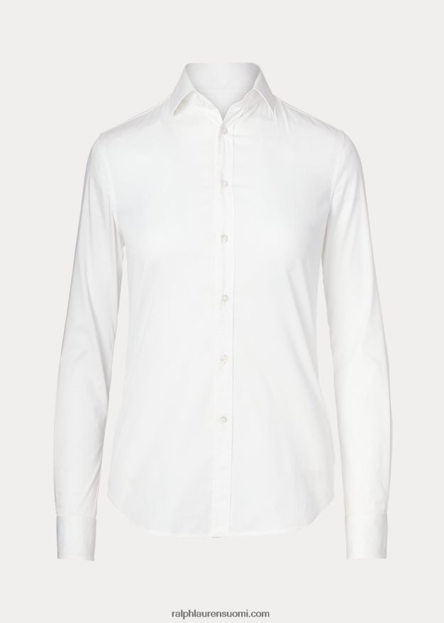 Ralph Lauren naiset charmain joustava popliinipaita 0Z24ZR3444 valkoinen