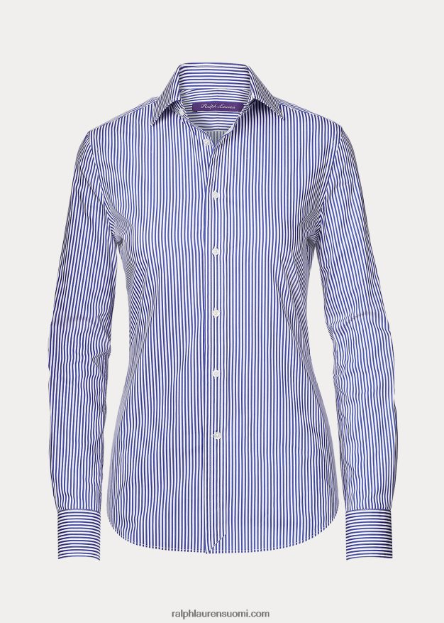 Ralph Lauren naiset charmain raidallinen paita 0Z24ZR9136 valkoinen/klassinen sininen