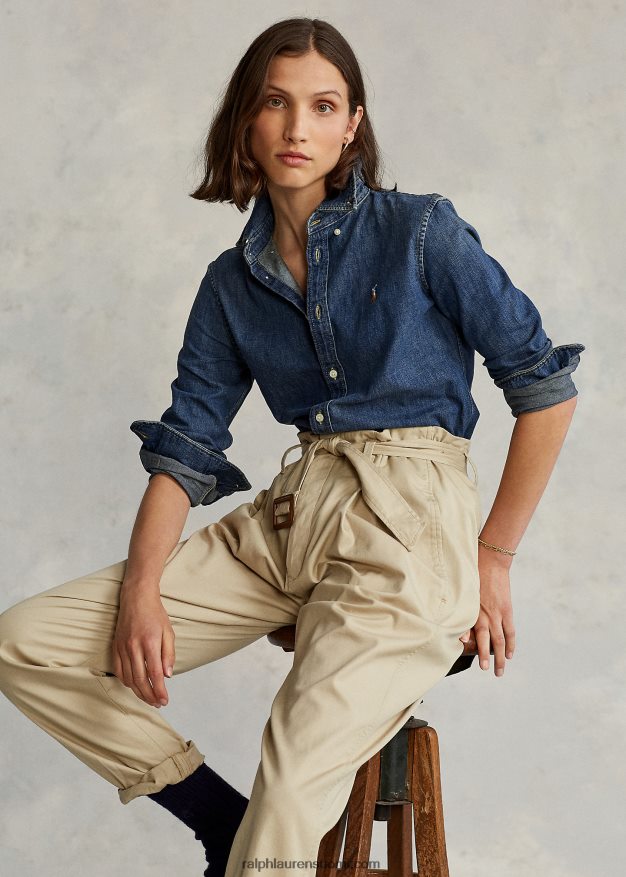 Ralph Lauren naiset custom fit denim paita 0Z24ZR4754