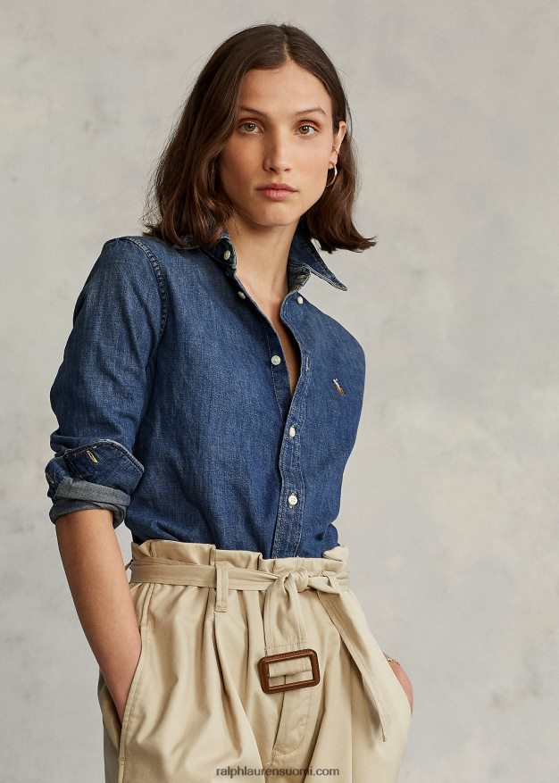 Ralph Lauren naiset custom fit denim paita 0Z24ZR4754