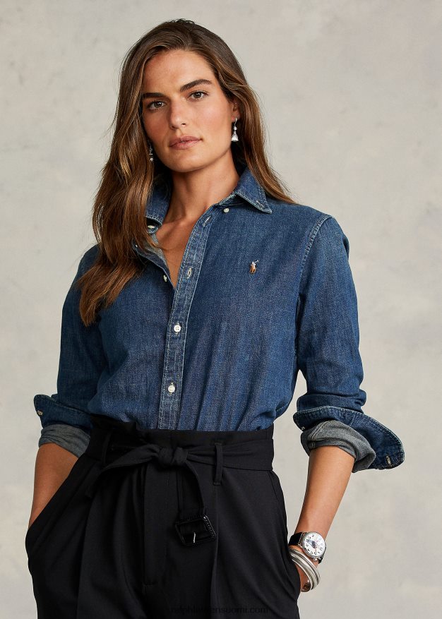 Ralph Lauren naiset custom fit denim paita 0Z24ZR4754