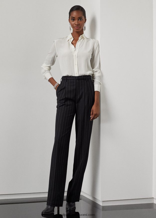 Ralph Lauren naiset hailey mulberry silkki kreppipaita 0Z24ZR3440 luonnonvalkoinen