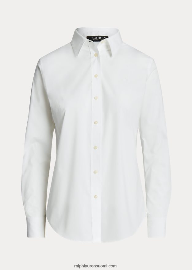 Ralph Lauren naiset helppohoitoinen puuvillapaita 0Z24ZR4482 valkoinen