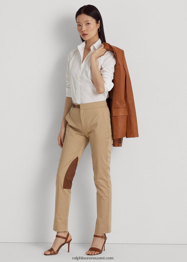 Ralph Lauren naiset helppohoitoinen puuvillapaita 0Z24ZR4482 valkoinen