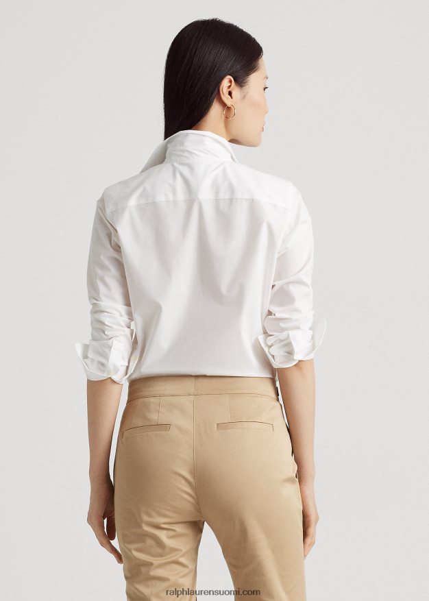Ralph Lauren naiset helppohoitoinen puuvillapaita 0Z24ZR4482 valkoinen