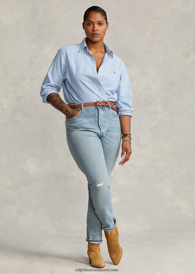 Ralph Lauren naiset klassinen istuva oxford-paita 0Z24ZR3348 sininen hyasintti