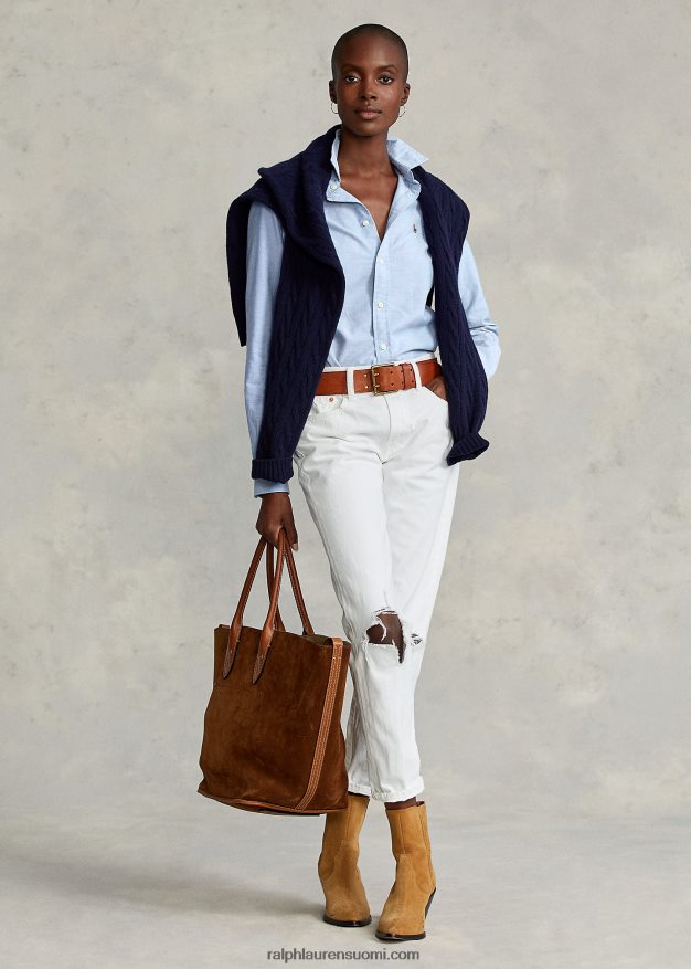 Ralph Lauren naiset klassinen istuva oxford-paita 0Z24ZR3348 sininen hyasintti