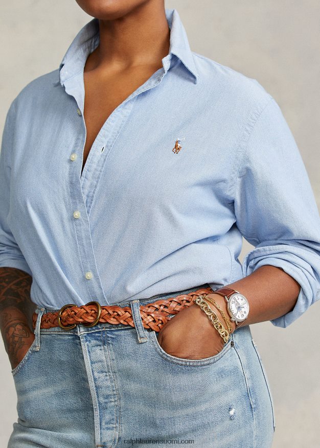 Ralph Lauren naiset klassinen istuva oxford-paita 0Z24ZR3348 sininen hyasintti