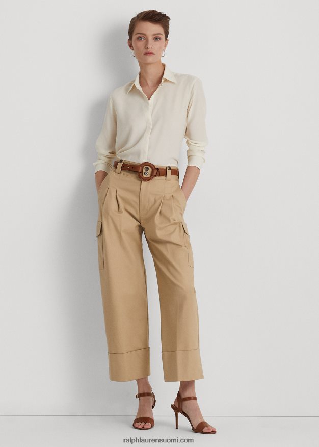 Ralph Lauren naiset kreppipaita 0Z24ZR4169 mascarpone-kermaa