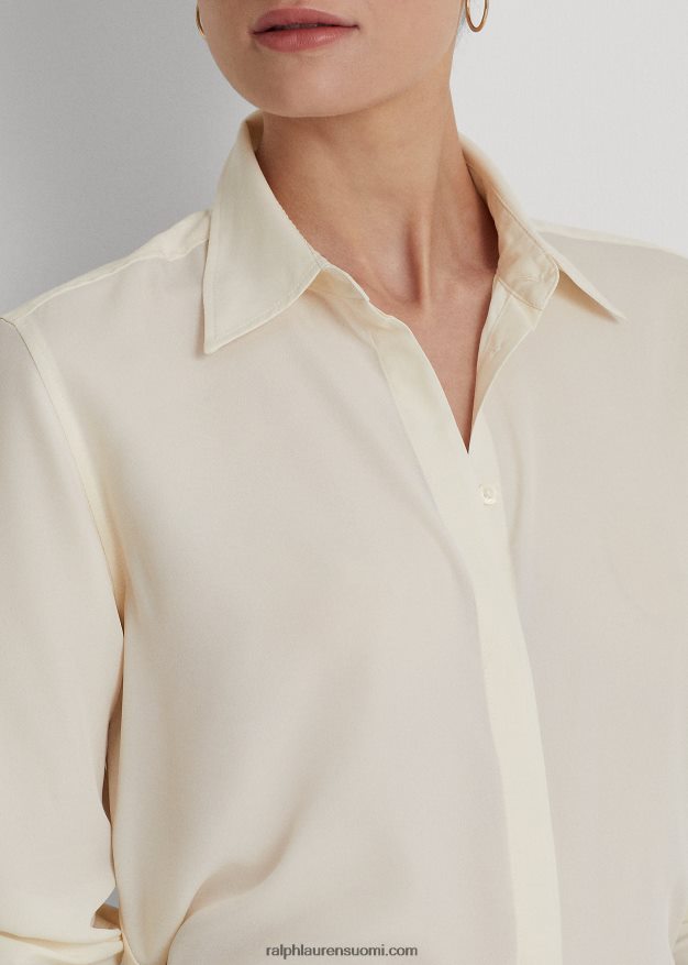 Ralph Lauren naiset kreppipaita 0Z24ZR4169 mascarpone-kermaa