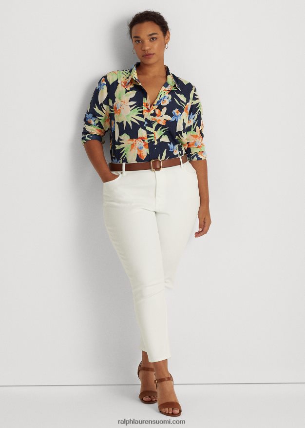 Ralph Lauren naiset kukkainen kreppipaita 0Z24ZR4795