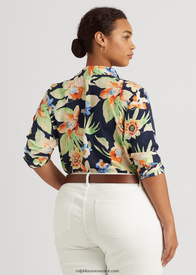 Ralph Lauren naiset kukkainen kreppipaita 0Z24ZR4795