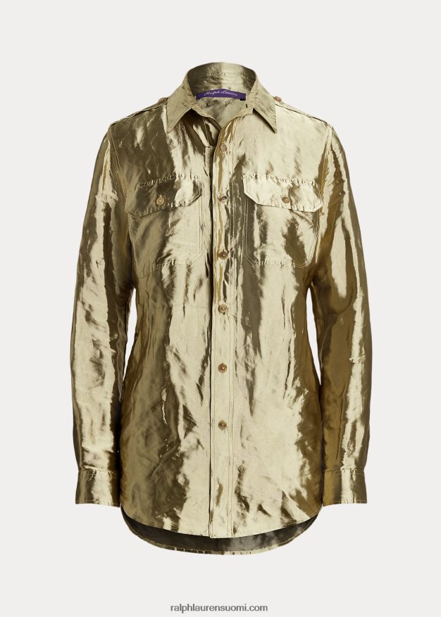 Ralph Lauren naiset metallinen organza-apupaita 0Z24ZR3604 platina
