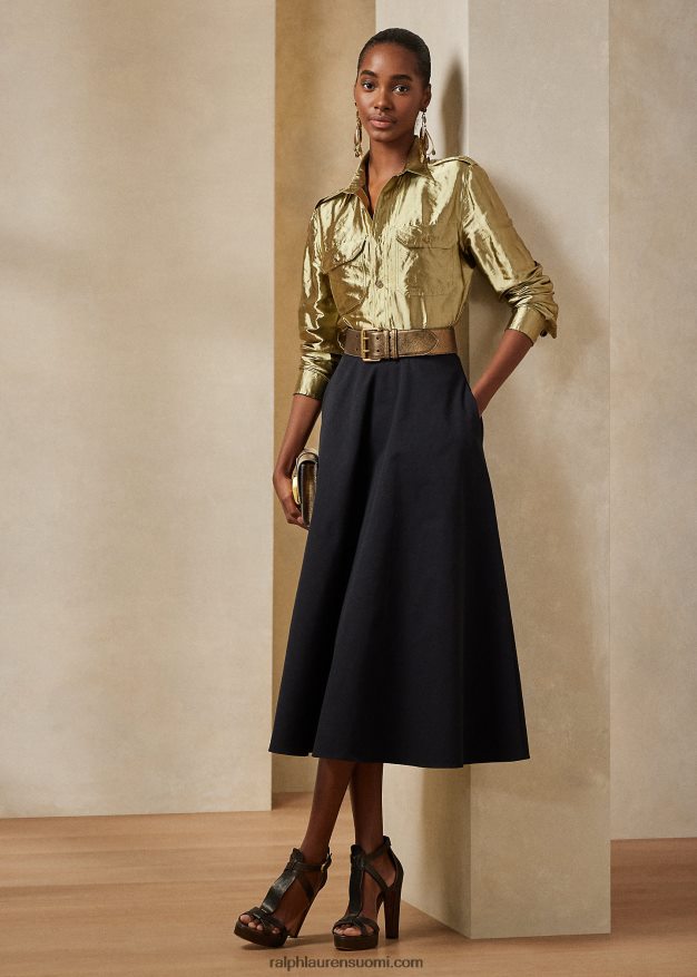 Ralph Lauren naiset metallinen organza-apupaita 0Z24ZR3604 platina