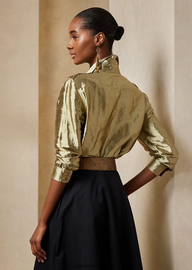 Ralph Lauren naiset metallinen organza-apupaita 0Z24ZR3604 platina