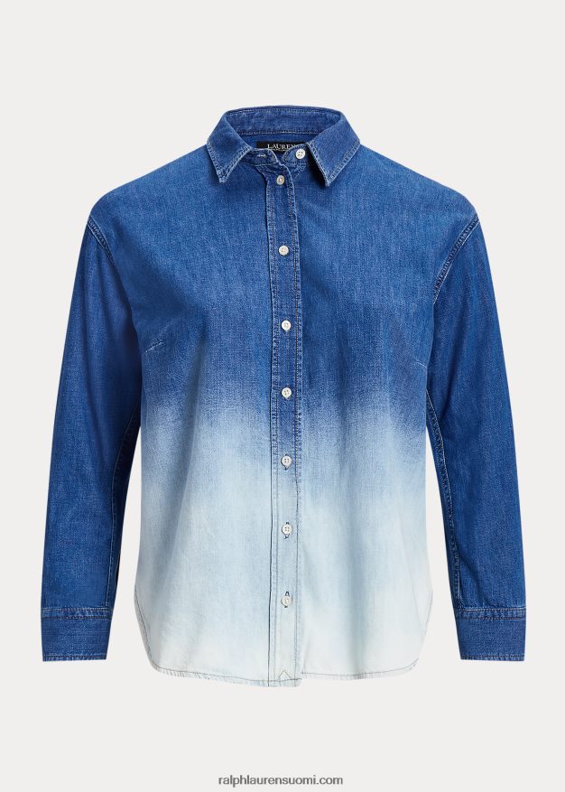 Ralph Lauren naiset ombre chambray paita 0Z24ZR4535 ombre canyon pesu