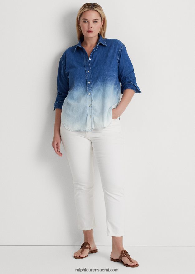 Ralph Lauren naiset ombre chambray paita 0Z24ZR4535 ombre canyon pesu