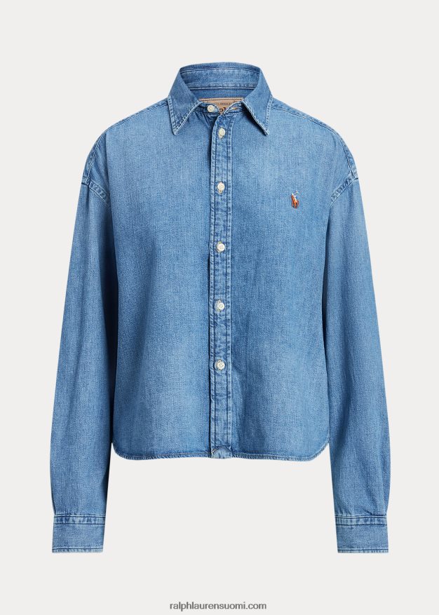 Ralph Lauren naiset oversize denim paita 0Z24ZR3163 zaia pesu