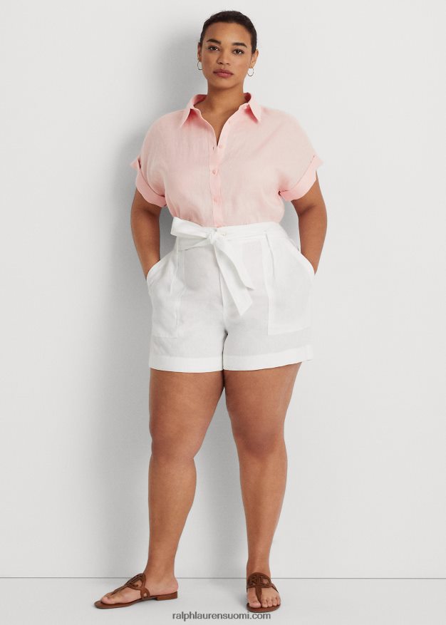 Ralph Lauren naiset pellava dolman-hihainen paita 0Z24ZR4501 vaaleanpunainen