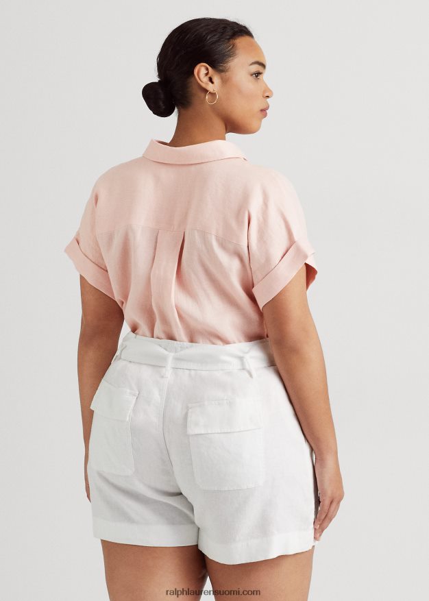 Ralph Lauren naiset pellava dolman-hihainen paita 0Z24ZR4501 vaaleanpunainen