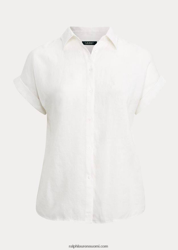 Ralph Lauren naiset pellava dolman-hihainen paita 0Z24ZR9480 valkoinen