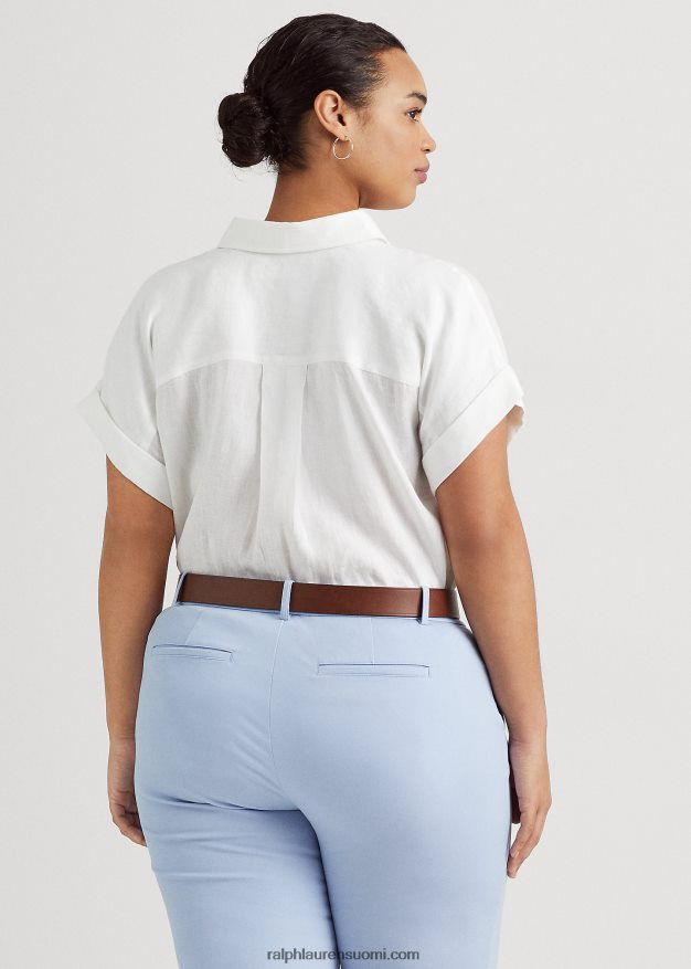 Ralph Lauren naiset pellava dolman-hihainen paita 0Z24ZR9480 valkoinen
