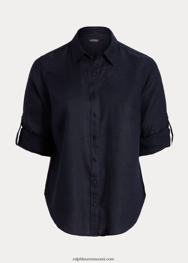 Ralph Lauren naiset pellavarulla tab-hihainen paita 0Z24ZR4643