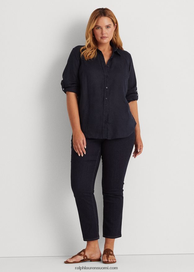 Ralph Lauren naiset pellavarulla tab-hihainen paita 0Z24ZR4643