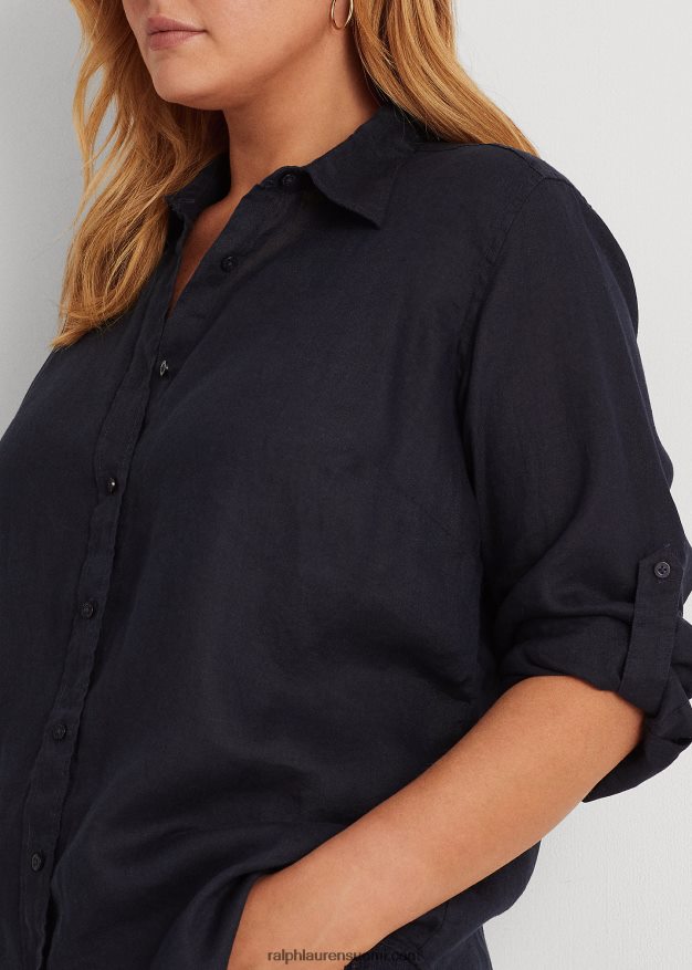 Ralph Lauren naiset pellavarulla tab-hihainen paita 0Z24ZR4643