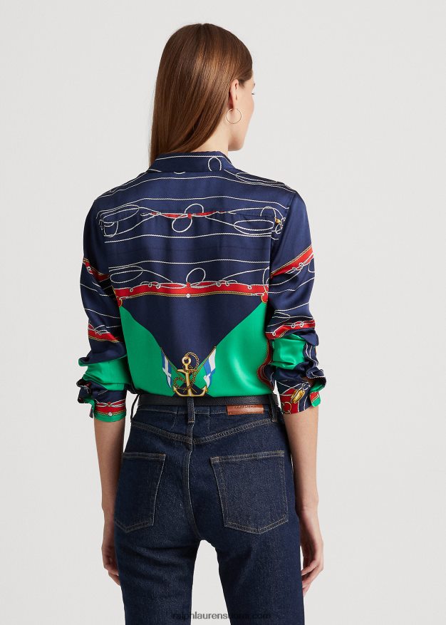 Ralph Lauren naiset printti twill-paita 0Z24ZR4903