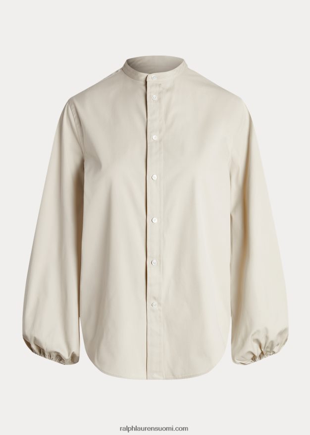 Ralph Lauren naiset rennon istuvuuden puuvillapusero-hihainen paita 0Z24ZR2986 perushiekka