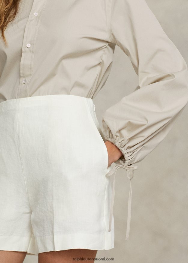 Ralph Lauren naiset rennon istuvuuden puuvillapusero-hihainen paita 0Z24ZR2986 perushiekka