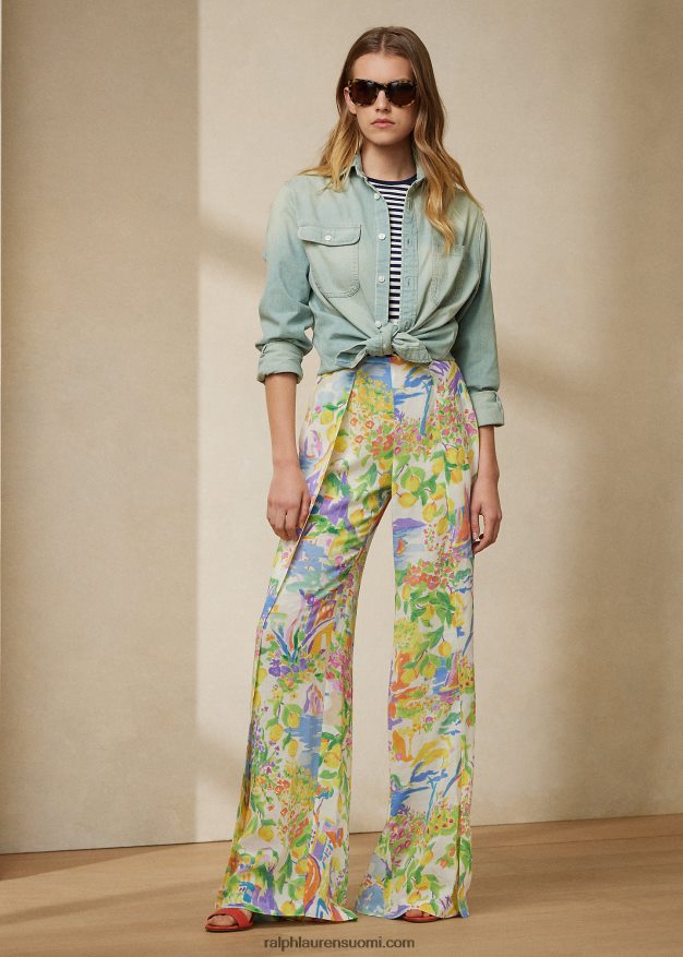 Ralph Lauren naiset tamian puuvillainen denimpaita 0Z24ZR9311 vaalea indigo