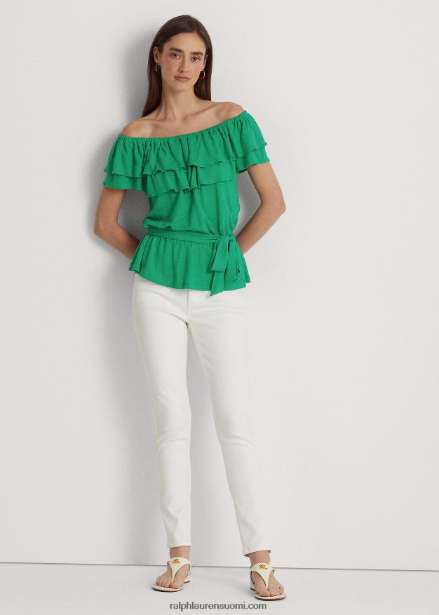 Ralph Lauren naiset jersey-toppi 0Z24ZR3856 palmun lehtiä