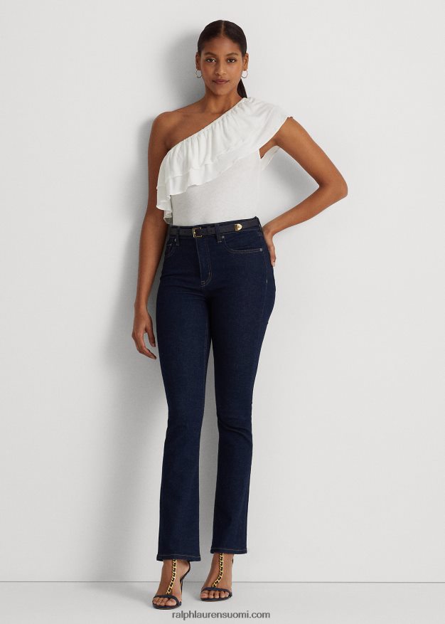 Ralph Lauren naiset jersey toppi olkapäällä 0Z24ZR3878 valkoinen