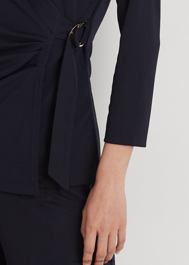 Ralph Lauren naiset stretch jersey toppi 0Z24ZR9160 laivasto