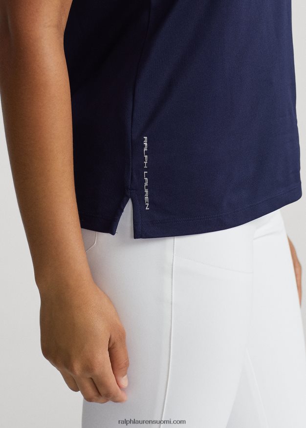 Ralph Lauren naiset hihaton pikee poolopaita 0Z24ZR3692 hienostunut laivasto