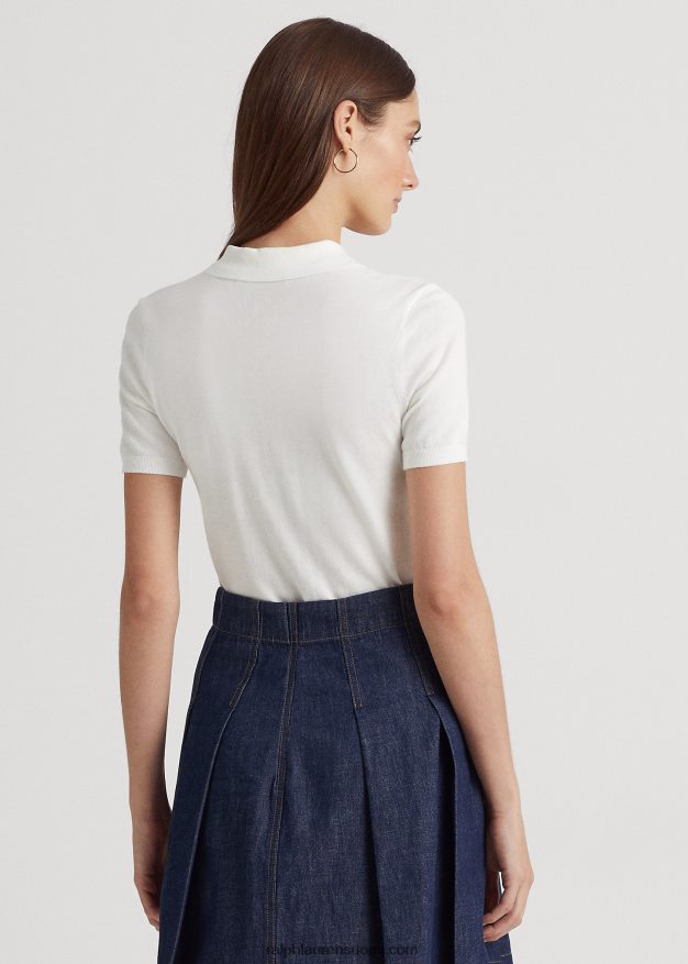 Ralph Lauren naiset jersey poolopaita 0Z24ZR4884 valkoinen