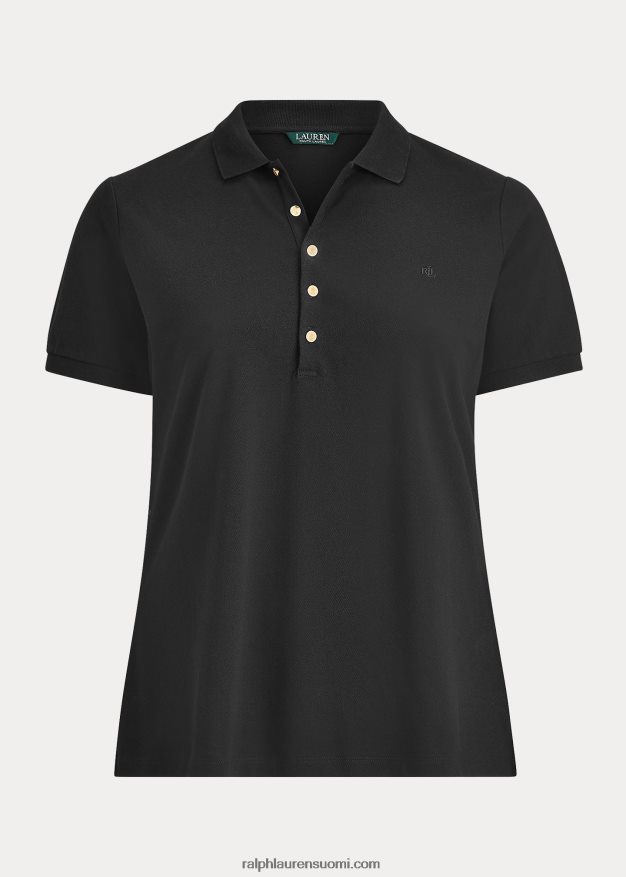 Ralph Lauren naiset joustava pikee poolopaita 0Z24ZR4626 musta