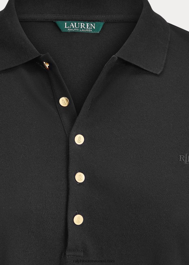 Ralph Lauren naiset joustava pikee poolopaita 0Z24ZR4626 musta