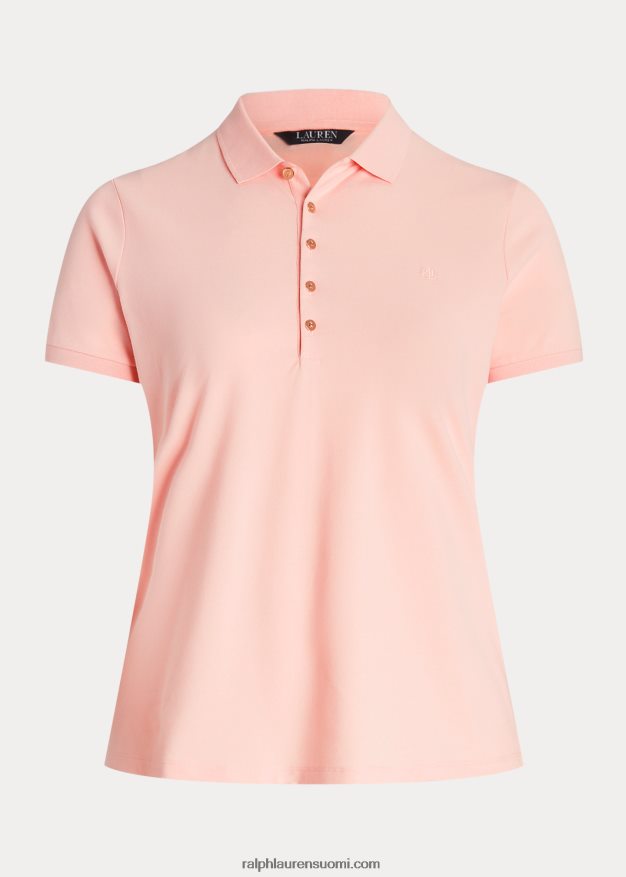 Ralph Lauren naiset joustava pikee poolopaita 0Z24ZR4627 vaaleanpunainen