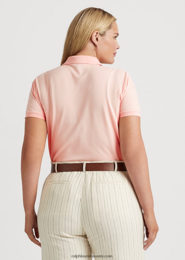 Ralph Lauren naiset joustava pikee poolopaita 0Z24ZR4627 vaaleanpunainen