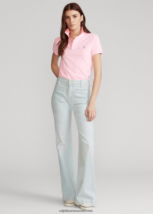 Ralph Lauren naiset klassinen istuvuus mesh-poolopaita 0Z24ZR9213 karmelin pinkki