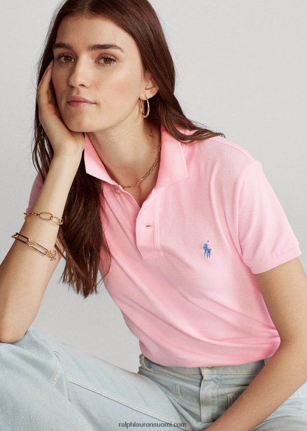 Ralph Lauren naiset klassinen istuvuus mesh-poolopaita 0Z24ZR9213 karmelin pinkki